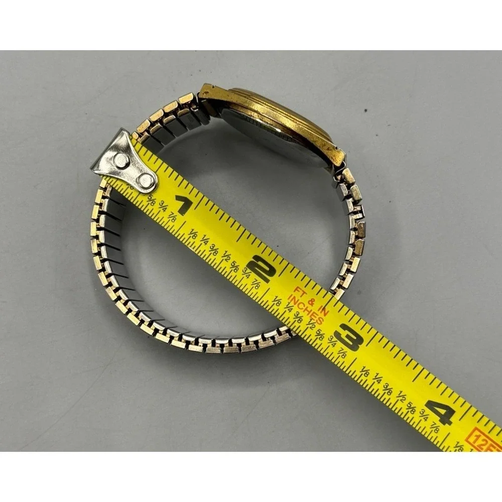 Jules Jurgensen 4530 Quartz Watch Gold Tone 2 Tone Expansion Band Date White